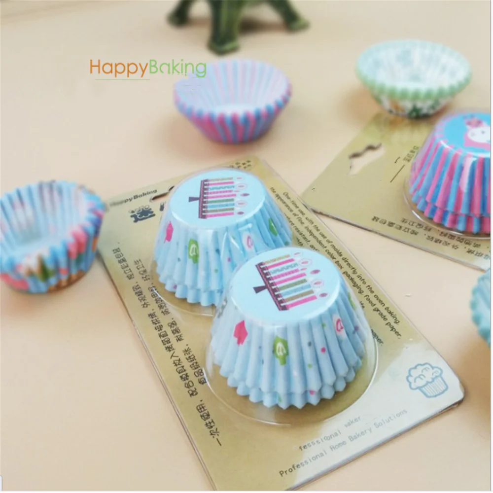 100 шт. термостойкие бумажные коробки для выпечки кексов чехол чашки Круглые