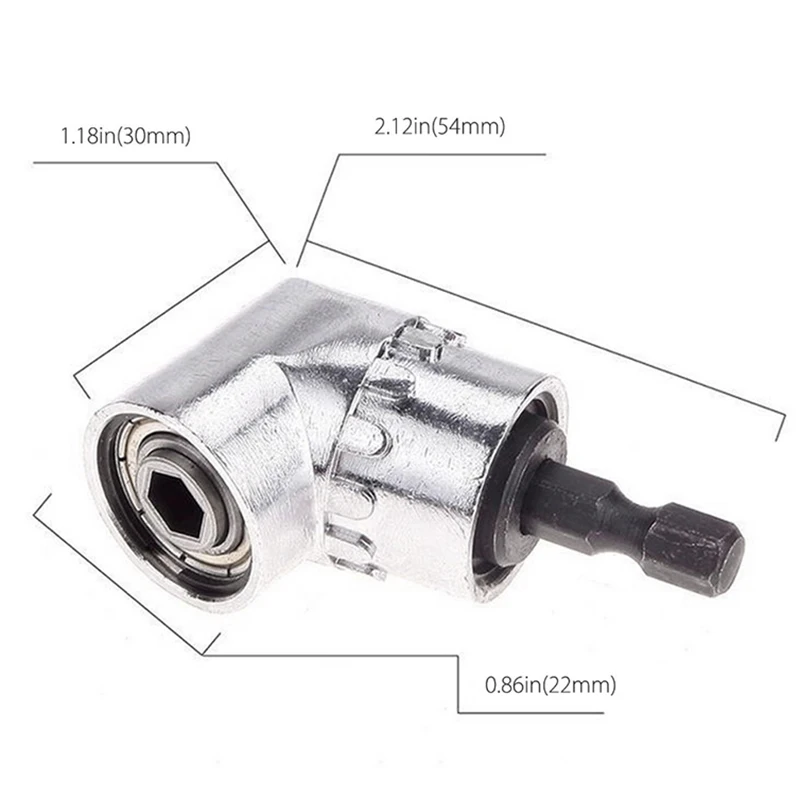 

50mm Right Angle Drill Bit & Socket Adapter Hex Screwdriver Connecting Tools Kit
