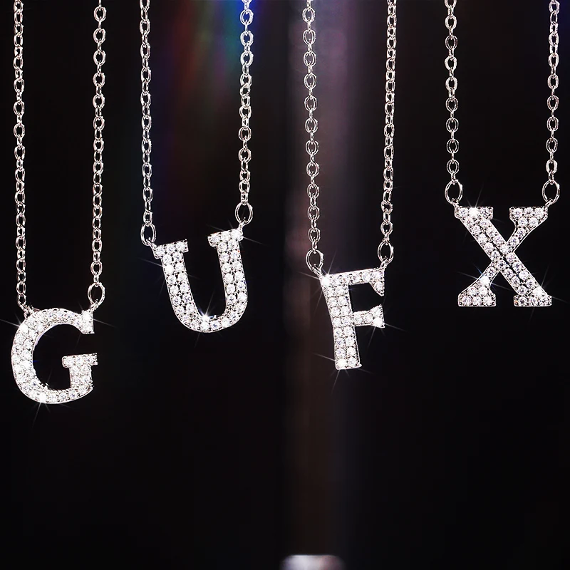 Колье с подвеской буквы A-Z CAOSHI Fashion Creative для женщин, подходит для ежедневного ношения и станет прекрасным подарком для девушек, украшение ювелирных изделий.