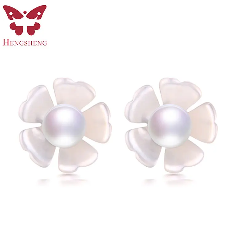 Женские жемчужные серьги из 100% натурального пресноводного белого серебра 925