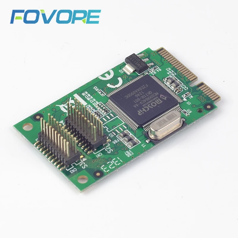

Mini PCI-e 4 ports Serial port DB9 RS232 adapter DB9 RS-232 RS 232 Mini PCIe onverter controller Expansion Card MosChip