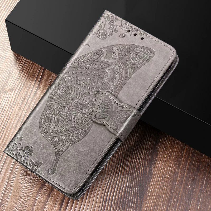 Кожаный чехол книжка с бумажником для samsung Galaxy S7 edge S20 Plus Ultra S10 S9 + S8 Note 8 9 10 3D Бабочка
