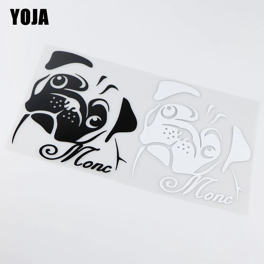 

YOJA 14.7X16.8CM Мопс на досПредупреждение ющие виниловые наклейки Животные автомобильные наклейки аксессуары