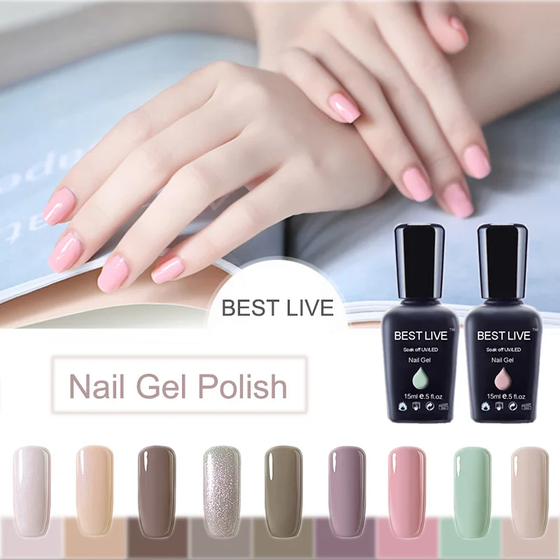 Лучший живой 15 мл Топ УФ гель для ногтей замачиваемый и светодиодный лак