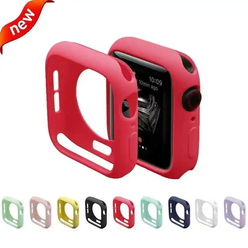 Чехол для Apple Watch чехол 44 мм 40 iWatch band 38 42 мягкий силиконовый watch series 5 4 3 2 1 мм|Часы