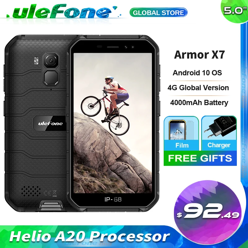 Смартфон Ulefone Armor X7 2/16GB 13+ 5МП Android 4000мАч FM радио оранжевый черный|Смартфоны| |