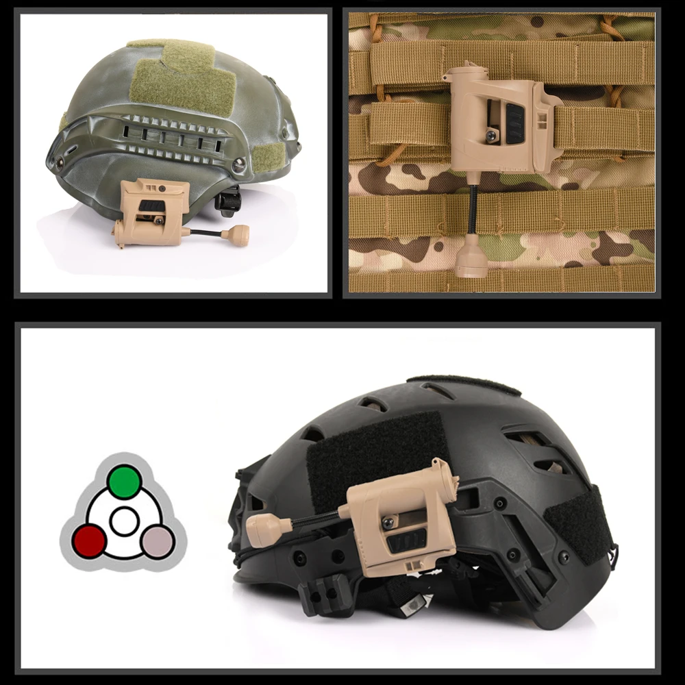 WADSN Airsoft Tec заряда Pro MPLS Шлем сигнальный светильник страйкбол шлем Wapen светодиодный