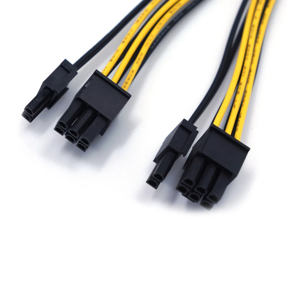 ЦП 12 В 8 Pin для Dual (6 + 2) PCIE адаптер питания кабель 22 см | Компьютеры и офис