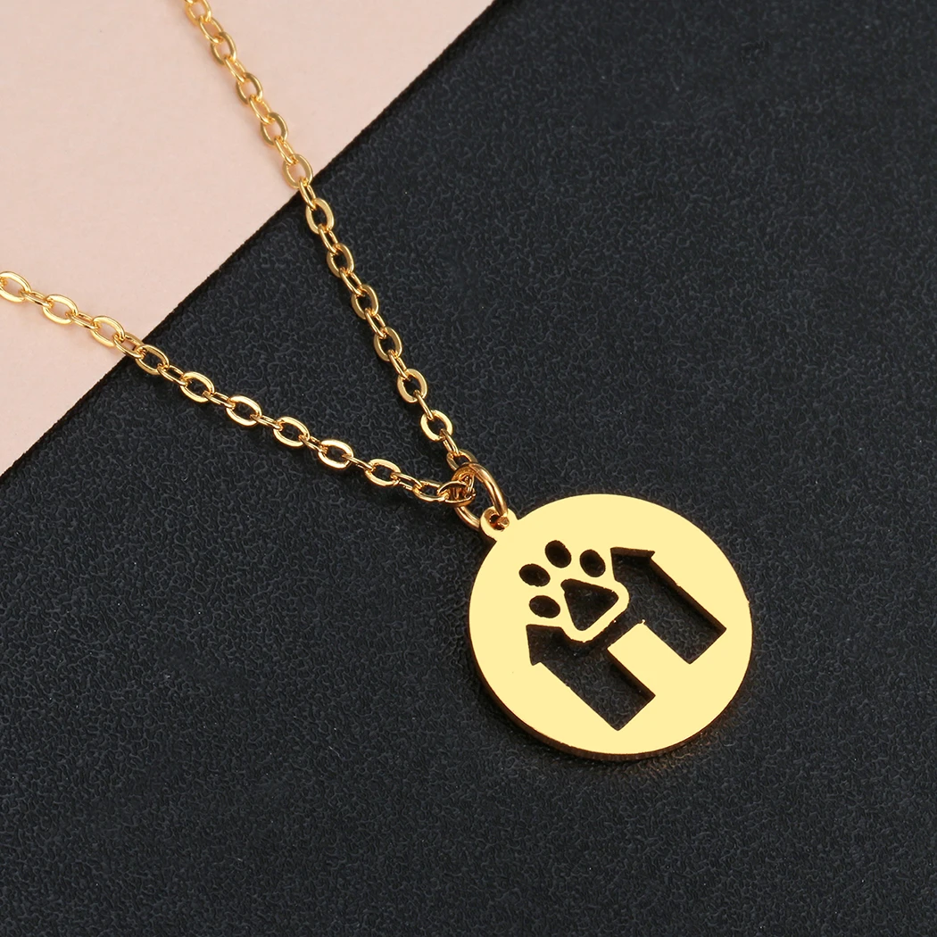 Модное ожерелье Kinitial с изображением лап ювелирные изделия лапы собаки питомца