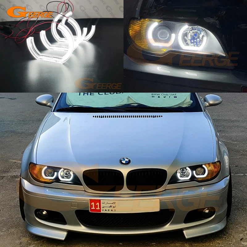 Для BMW 3 серии E46 Coupe Cabrio Convertible 2004 2005 2006 LCI DTM Style ультра яркий led Ангельские Глазки halo