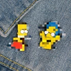 Забавный анимированный комедис сплав эмаль брошь Татуировка Череп ковбой значок