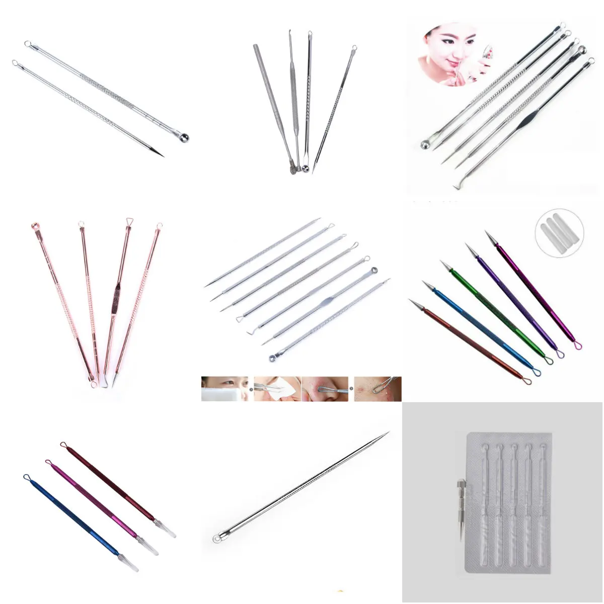 7 шт./5/3 шт. набор премиум-класса из Угри иглы Comedone прыщей пятен уход за экстрактор