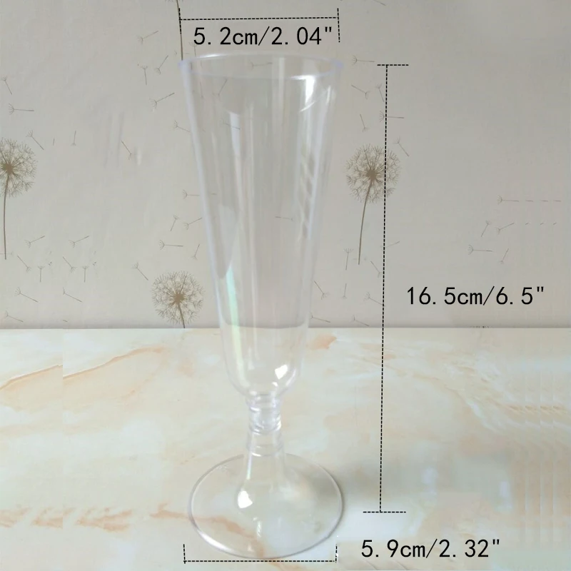 25/50/100 шт одноразовые чашки с шампанским пластиковые на свадьбу день рождения