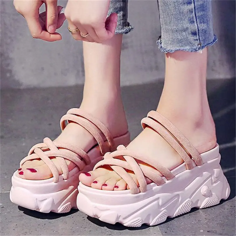 

Slippers Women's Strappy Gladiator Sandals Strap Open Toe High Platform Chunky Summer Beach Shoes Comfortable Shoes
