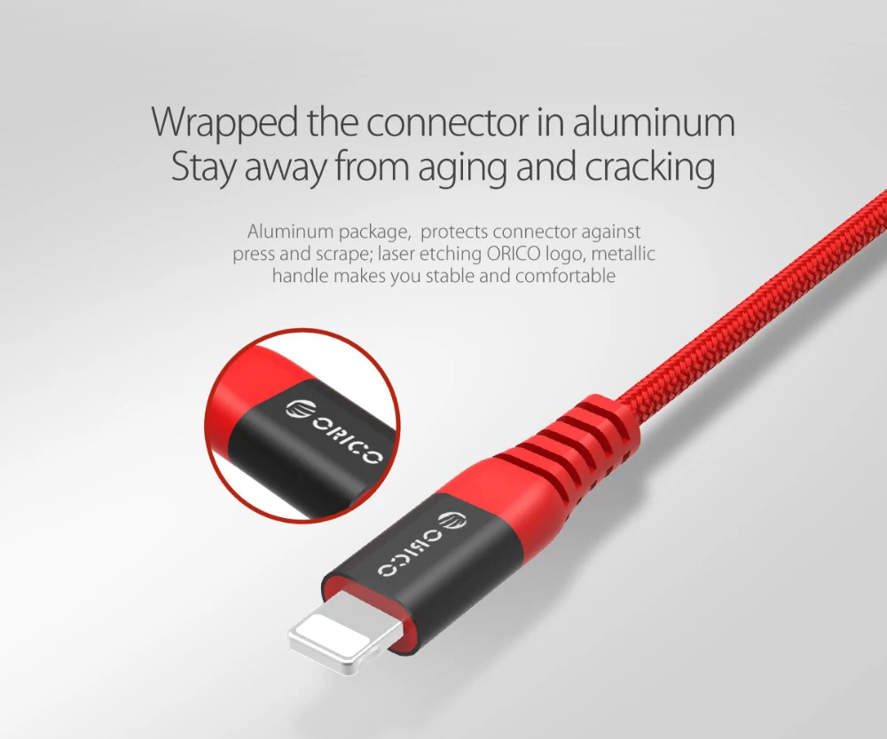 ORICO USB кабель для iPhone Xs Max Xr X 8 7 6 6s Plus iPad Быстрая зарядка мобильного телефона провод