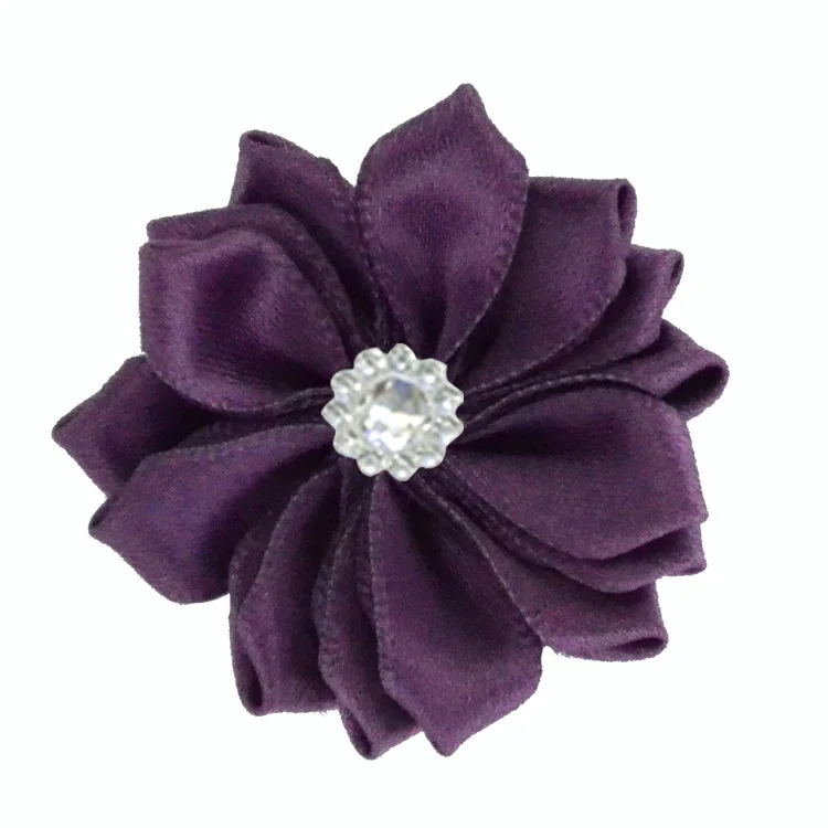 16-10pcs Nishine 1," 10 шт./лот 16 Petaled атлас с розочками лента цветы с жемчужной кнопкой используется для повязка на голову" сделай сам "заколки аксессуары для волос - Цвет: 16-10pcs