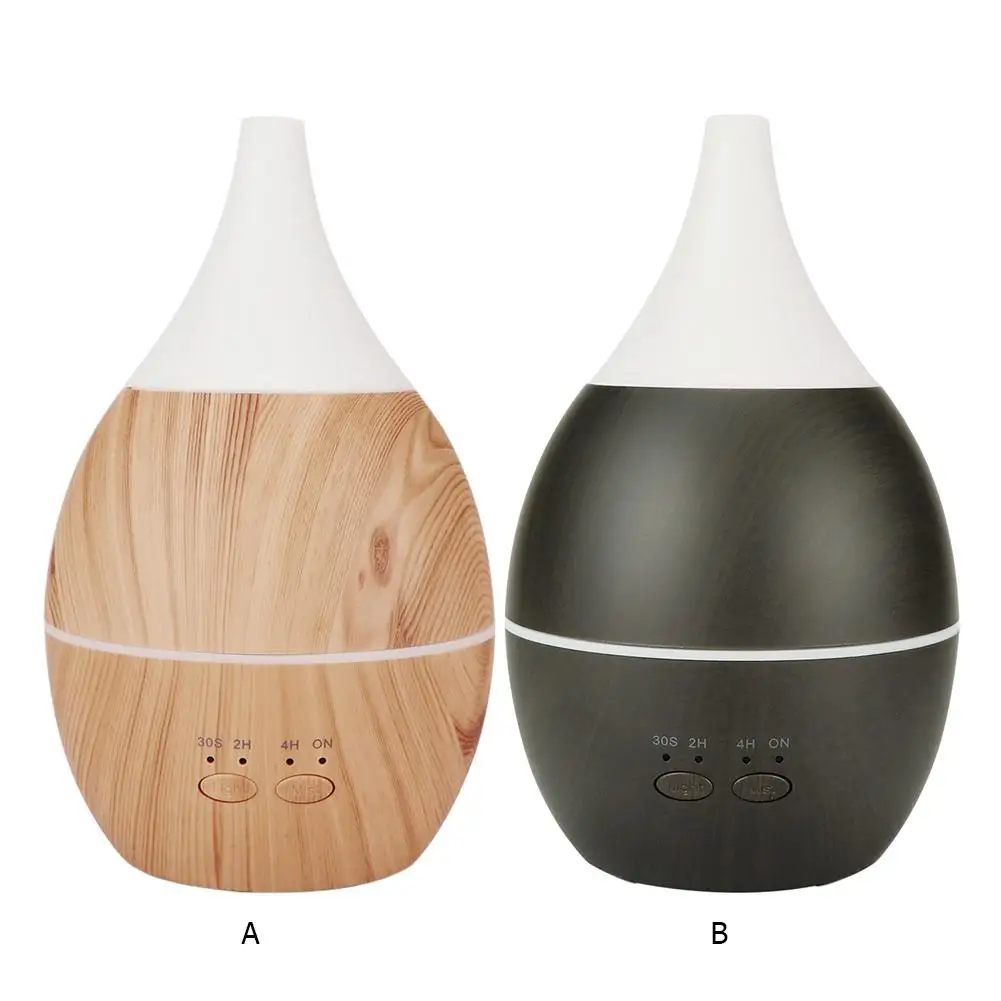 

300ml Wood Grain Air Humidifier Timing Ultrasonic Humidifier Household Portable Essential Oil Diffuser with LED Night Lights