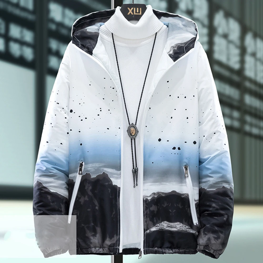 Covrlge Men's Padded Jacket Men Autumn Winter Korean Version Trend Cotton-padded Coat Men's Thickened Jacket Streetwear MWJ222