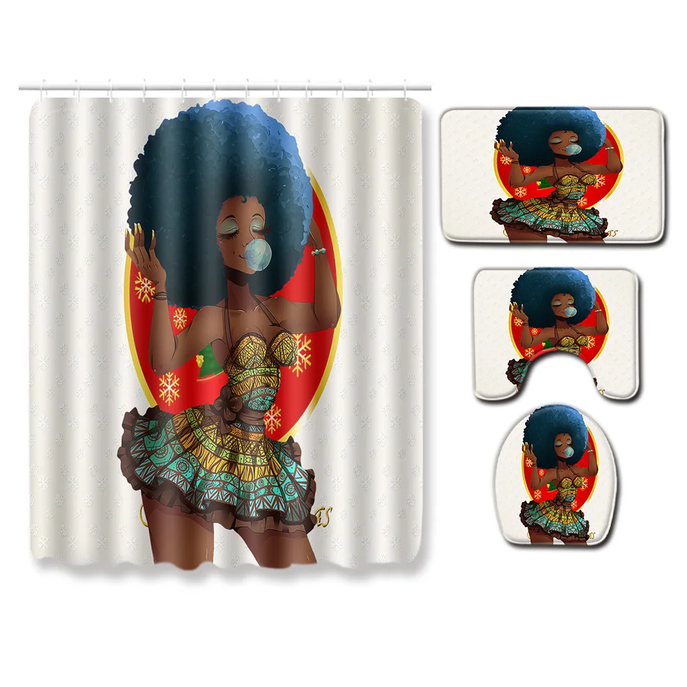 Zeegle красочные Для женщин Коврик для ванны набор из 4 штук коврик Ванная комната