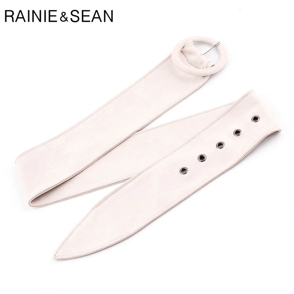 Ремень женский замшевый с круглой пряжкой 108 см|Женские ремни| |