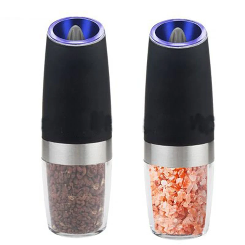

New 2pcs/set Electric Pepper Mill Salt Pepper Grinder Practical Spice Grinder Mills moedor de pimenta Kitchen Grinding Tool