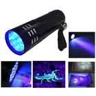 Ультрафиолетовая алюминиевая ультрафиолетовая мини-вспышка с 9 светодиодами, черный светильник, бытовая многофункциональная лампа