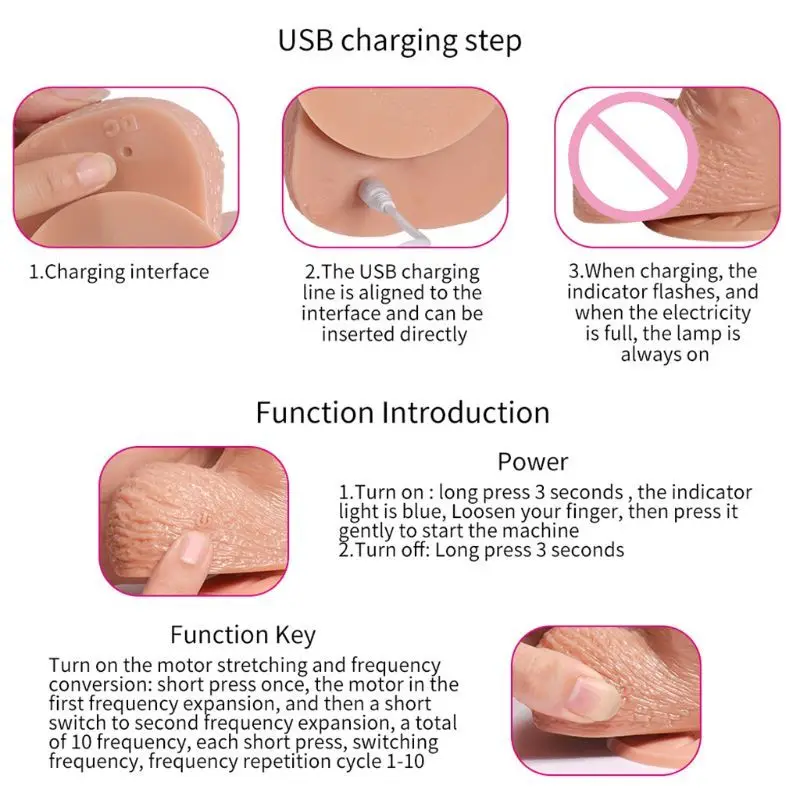 10 телескопических режимов реалистичный фаллоимитатор с присоской G Spot вибратор