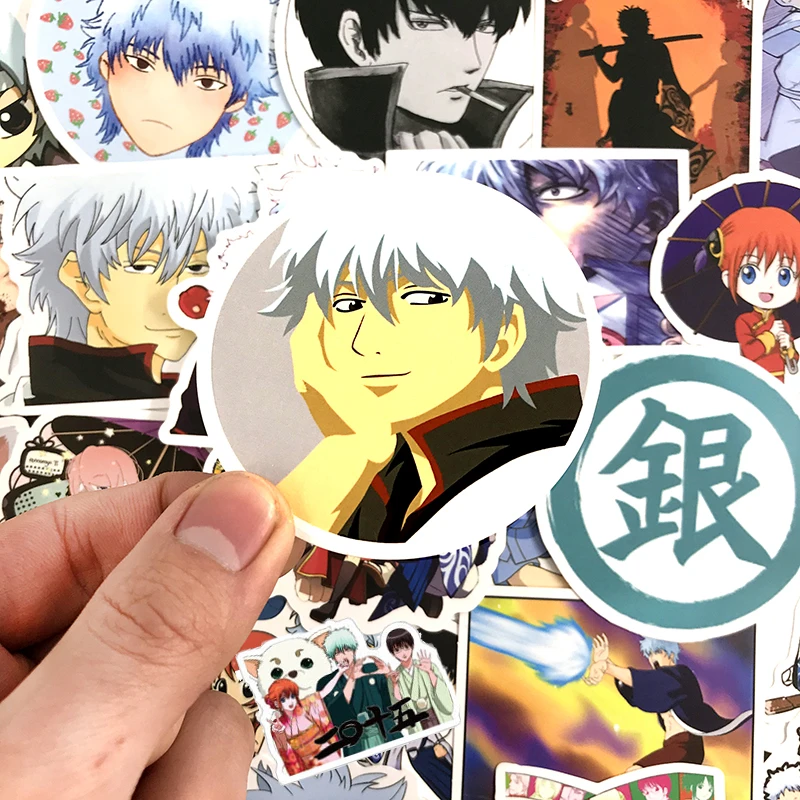 10/50pcs /pack Japan Anime Gintama Cartoon Stickers For Case Laptop Motorcycle Skateboard Luggage Children Toy Decal Sticker - купить по