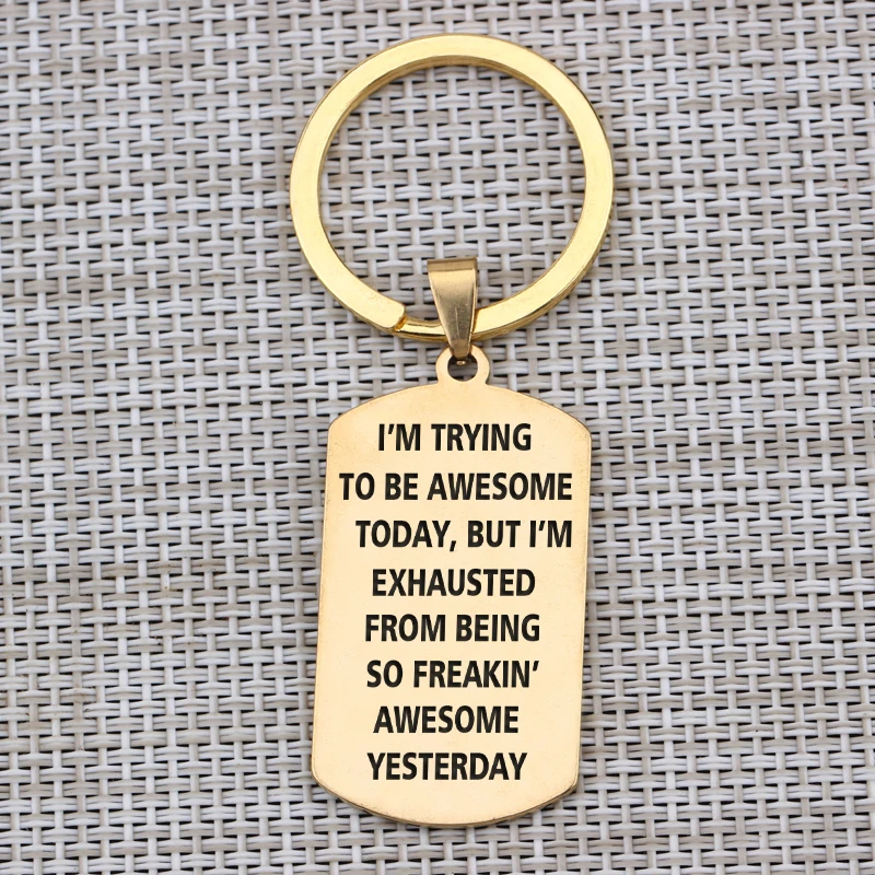 Inspire брелок для выпускного Новый живой гравированный я стараюсь быть