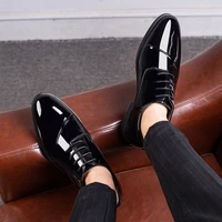 size 48 patent leather shoes men office wear business wedding shoes for men dress black brown leather shoes man elegante oxford