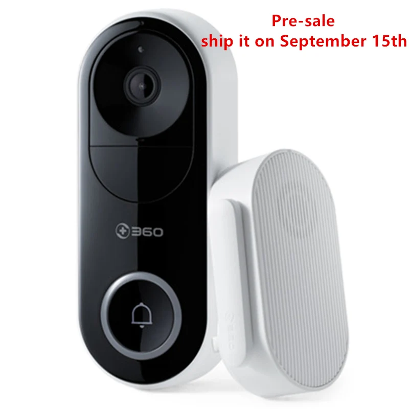 Pre-sale EU Plug 360 D819 смарт-видео, дверной звонок WiFi 1080P AI распознавание лица видео, работающий на линии внутренней связи инфракрасный облачная запись сигнализация беспроводная камера безопасности - Цвет: Pre-sale EU Plug
