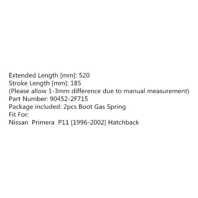 Газовый пружинный подъемник BOXI 2Qty для Nissan первоклассной P11 1996-2002 90452-2F715 газовая