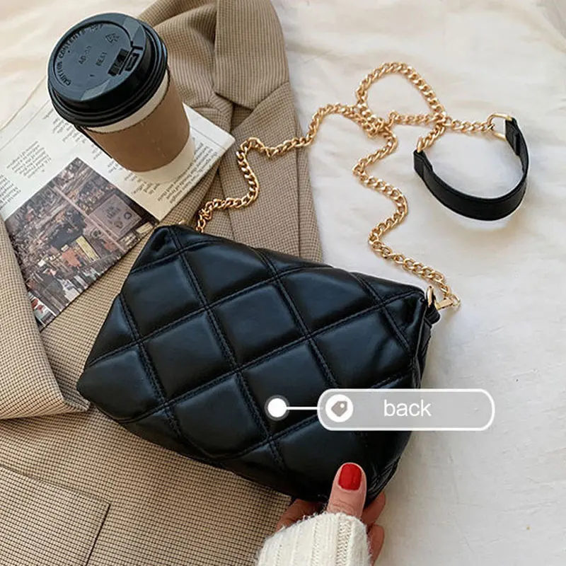 

Diamond Lattice Quilted Crossbody Shoulder Bags Women Small Handbags Soft Leather Luxury Designer Brand Ladies Evening Purse New