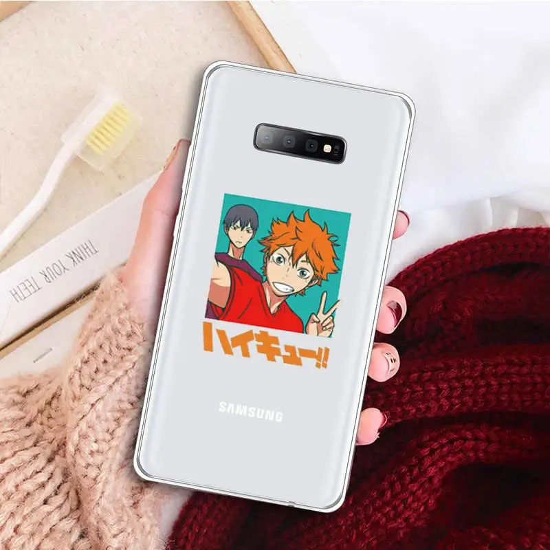 

Haikyuu Hinata attacks Anime Phone Case Transparent For Samsung Galaxy A71 A21s S8 S9 S10 plus note 20 ultra
