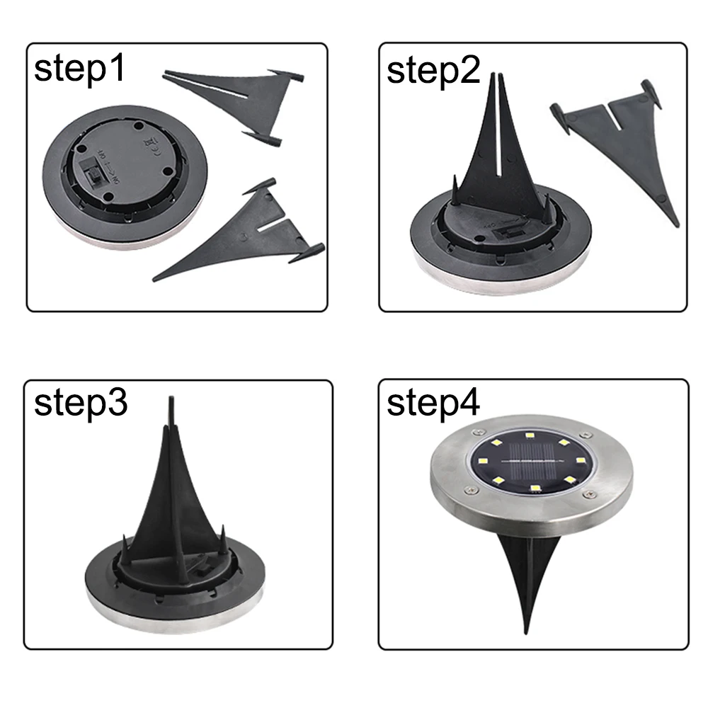 4 шт. водонепроницаемые светодиодсветодиодный фонари на солнечной батарее |