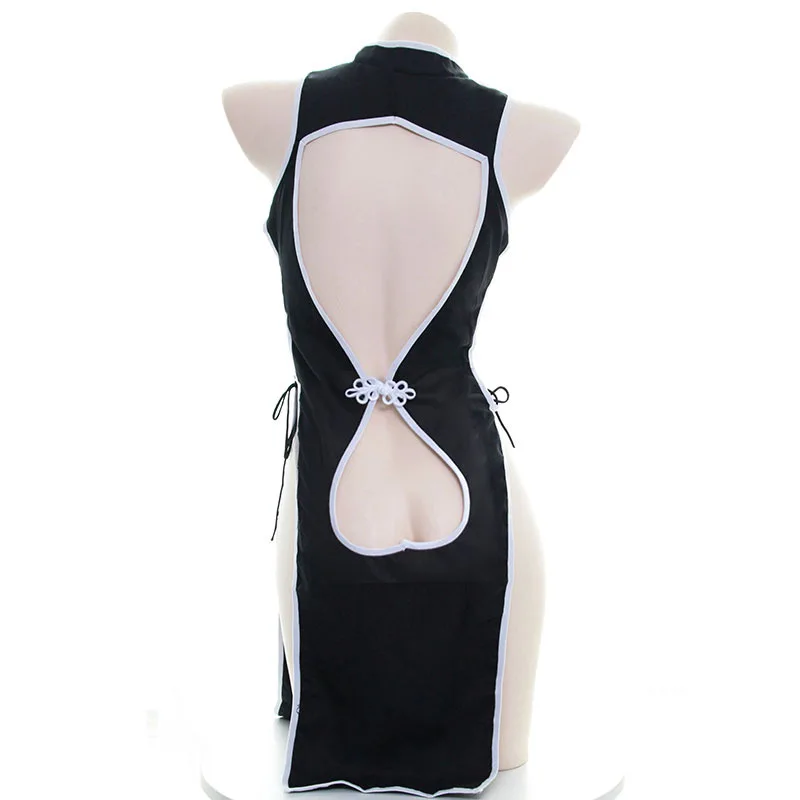 Сексуальное раздельное Бандажное мини платье Qipao китайские традиционные чонсам