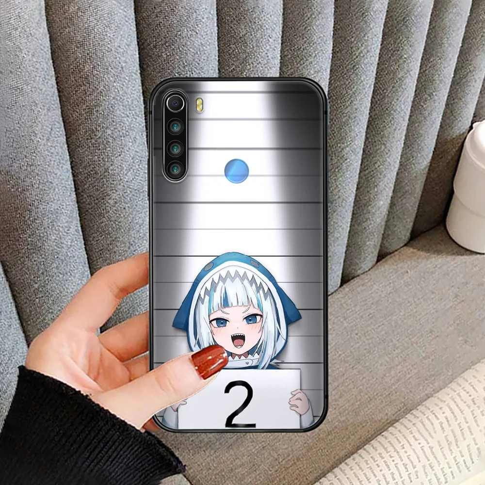 

Hololive Girl Gawr Gura Phone Case cover For XIAOMI Redmi Note 3 4 4X 5 6 7 8 9 Pro T S max black cover fashion prime tpu bumper