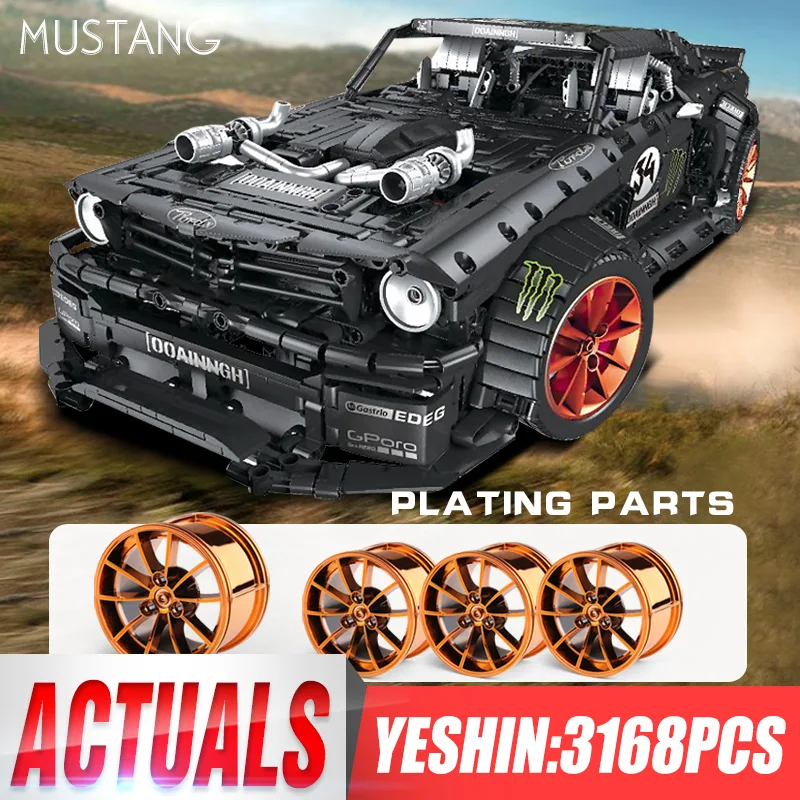 Yeshin 20102 1:8 Technic машинки Mustang Hoonicorn V2 набор сборных игрушечные модели автомобилей Детские Рождественские подарки строительные блоки кирпичи