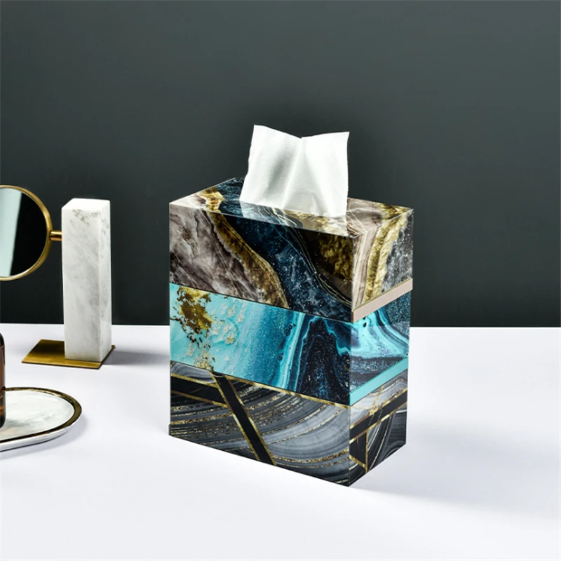 Скандинавский Мраморный держатель для салфеток Авто акриловая настольная
