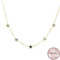 2020 s925 sterling silver star necklaces minimalist clavicle necklace fashion simple women fine jewelry gold color new arrived