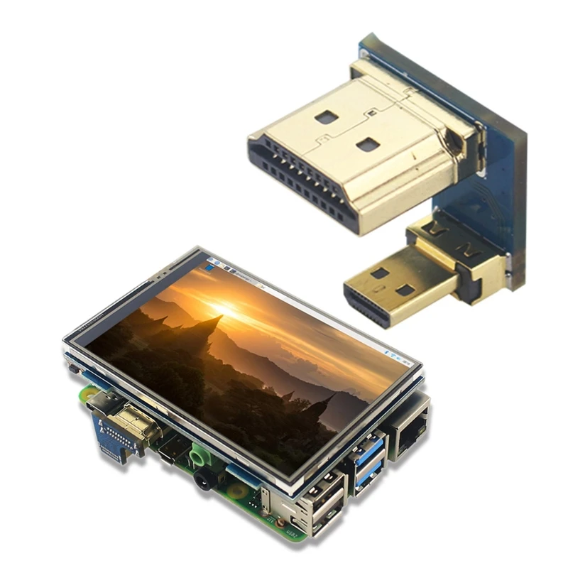 

H7JA HDMI-compatible Converter Portable Display Screen Output Connector Raspberry pi 4B Pastall HDMI-compatible Adapter
