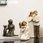 Фигурка собаки ARTLOVIN, скульптура собаки из смолы, ручная роспись, подарок на день Святого Валентина, подарок для мамы