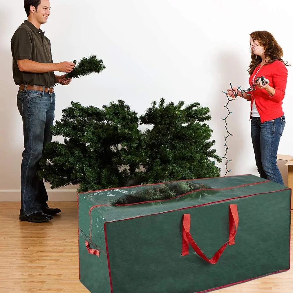 Bolsa de almacenamiento para &aacute;rbol de Navidad, contenedores grandes con asas y cremallera para &aacute;rbol Artificial de 9 pies, bolsa de almacenamiento para vacaciones de Navidad-5