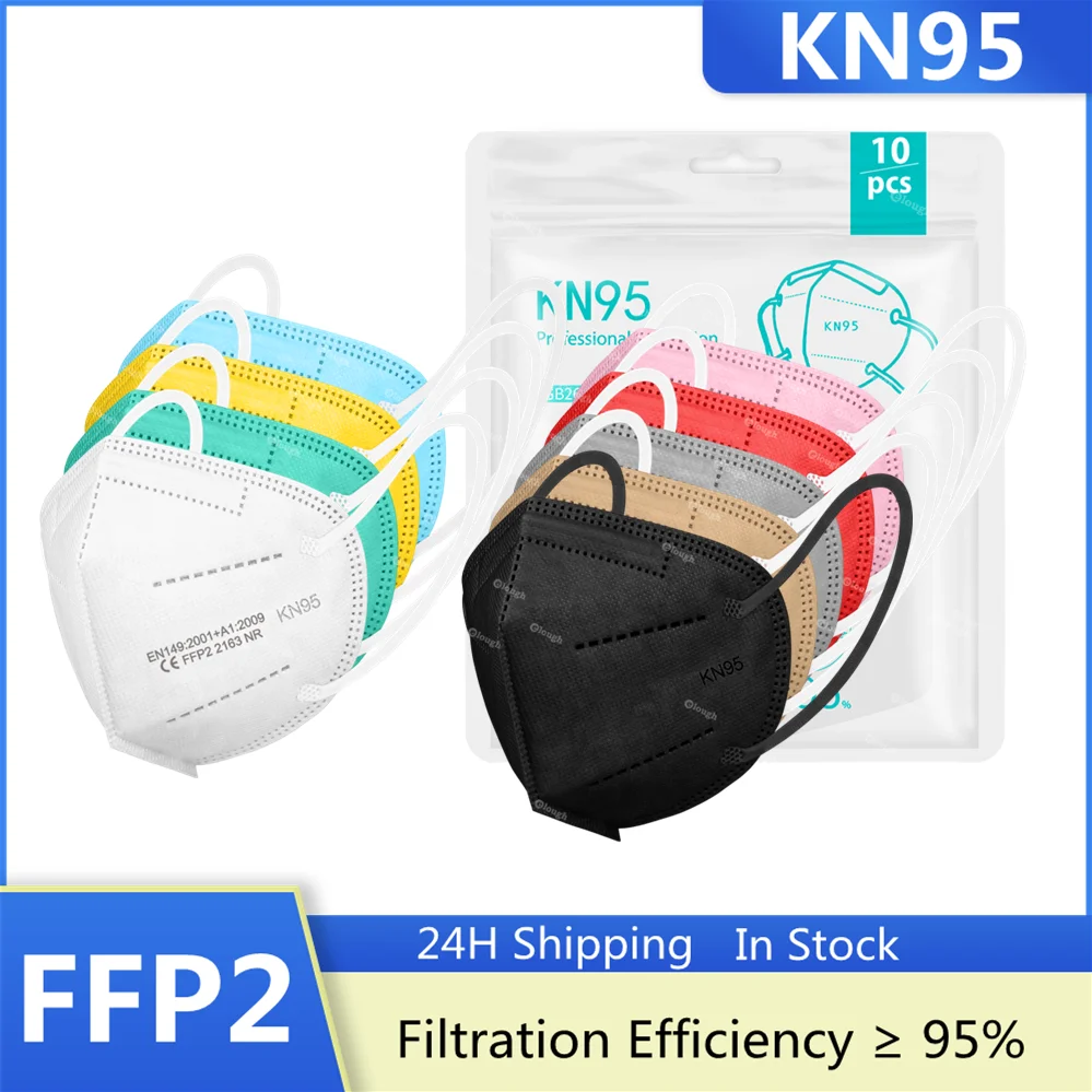 

FFP2mask Colored Mascarilla FPP2 Homologada 5 Layers KN95 Mask FFP2 Filter Face Mask Reusable FFPP2 Mondkapjes adulto CE