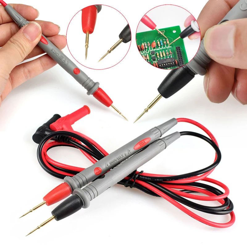 Test wire DT201 цифровой клещи AC/DC мультиметр с зажимом Амперметр большой челюсти 1000 В DC токовый клещи ЖК-цифровой ручные инструменты - Цвет: Test wire