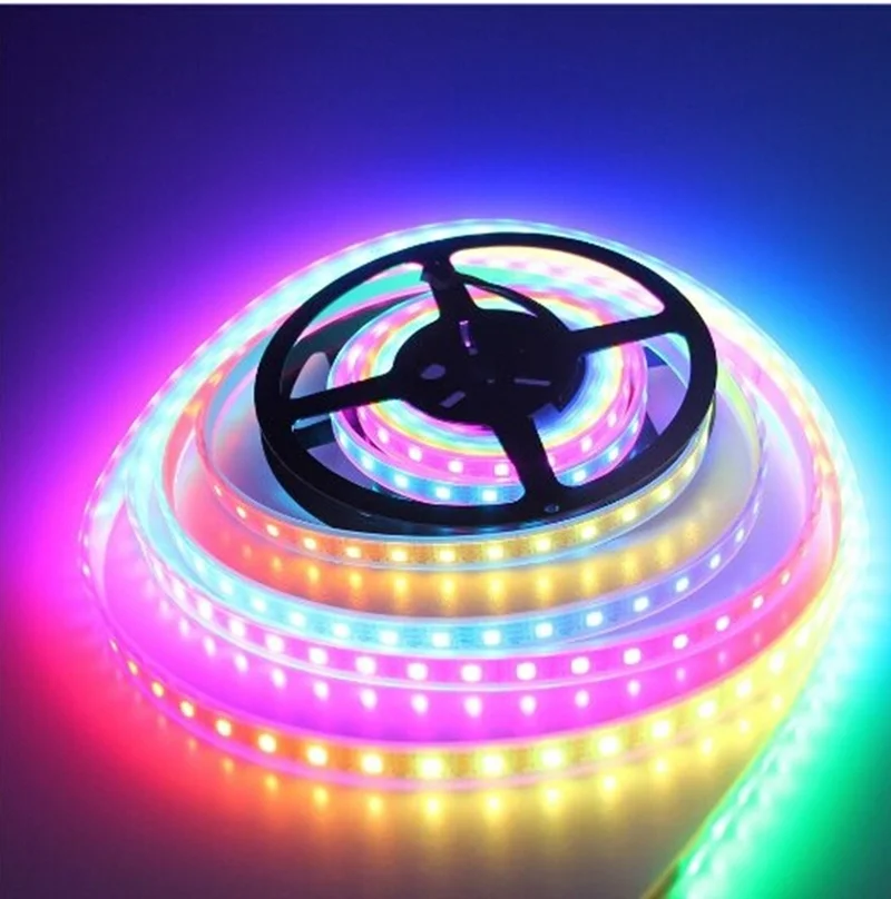 Индивидуально Адресуемая водонепроницаемая светодиодная лента ip67/ip30 5050 rgb 30 60 144