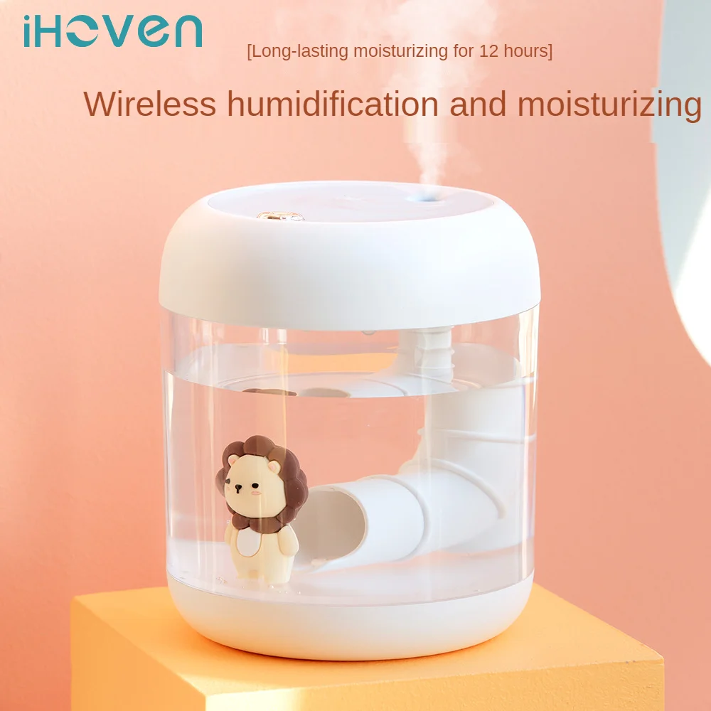 

Portable Air Humidifier USB Desktop 350ml Nano Mist Sprayer with Night Lamp Cartoon 3color Home Office Car Aromatherapy Diffuser