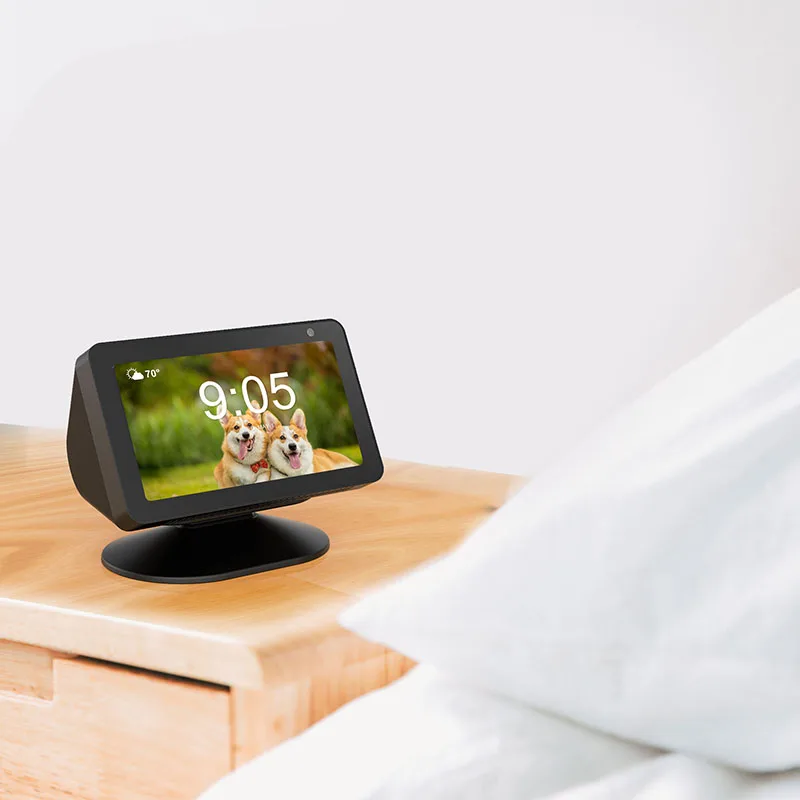 PlusAcc Magnetic Stand for Echo Show 8 5 (1st &amp 2nd Gen) with Swivel Tilt Adjustable Function to Get Good Viewing/Camera Angle |