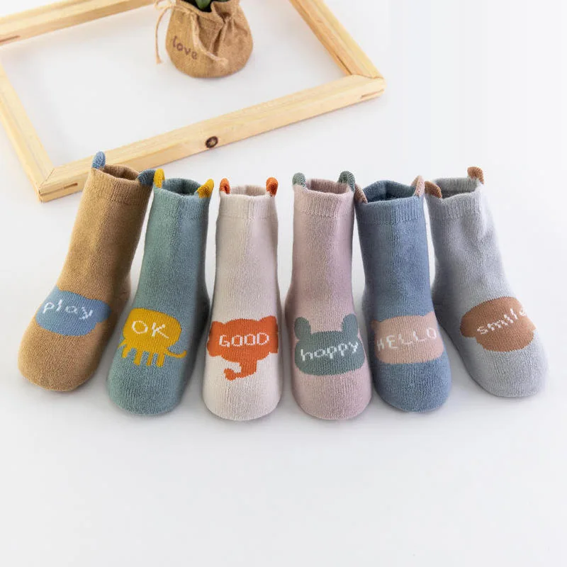 

Wecute Newborn Infant Anti Slip Cotton Socks Toddler Boys Girls Children Spring Summer Cute Cartoon Short Sock Baby Accessories