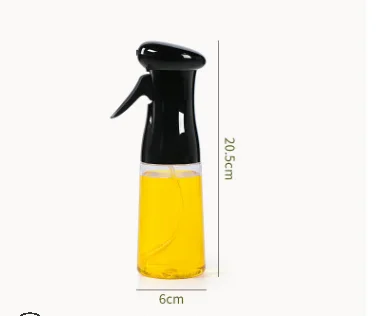 

Transparent Oil Spray Bottle Household Plastic Spray Bottle Oil Vinegar Dispenser for Cooking, Black/White